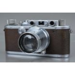 A Leitz Wetzlar Leica IIIa Model G Rangefinder camera,