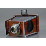 A Shew Co Aluminium Xit Half Plate Camera,