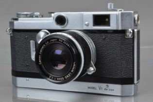 A Canon VT de Luxe VTDZ Rangefinder camera,