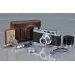 A Leitz Wetzlar Leica II Model D Rangefinder Camera,