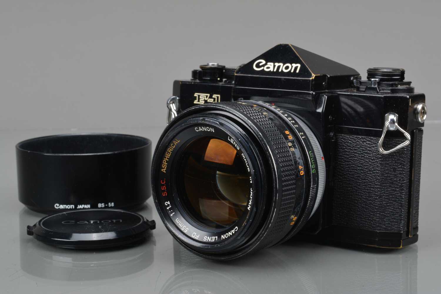 A Canon F-1 SLR Camera,