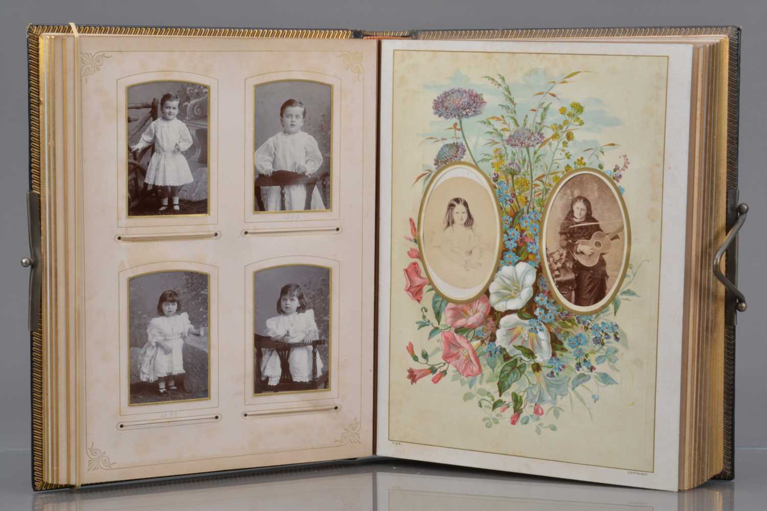 A Cabinet Card & Carte de Visite and Chromolitho Album, - Image 3 of 5