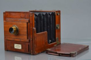 A Fallowfield Primus Half Plate Tailboard Camera,