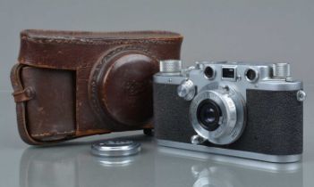 A Leitz Wetzlar Leica IIIc Rangefinder Camera,