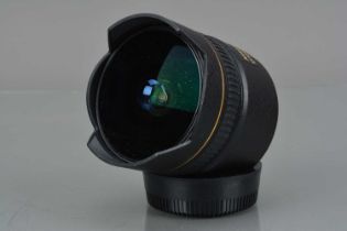 A Nikon DX AF Fisheye Nikkor 10.5mm f/2.8G ED Lens,