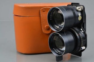 A Mamiya Sekor 135mm f/4.5 Blue Dot TLR Lens,