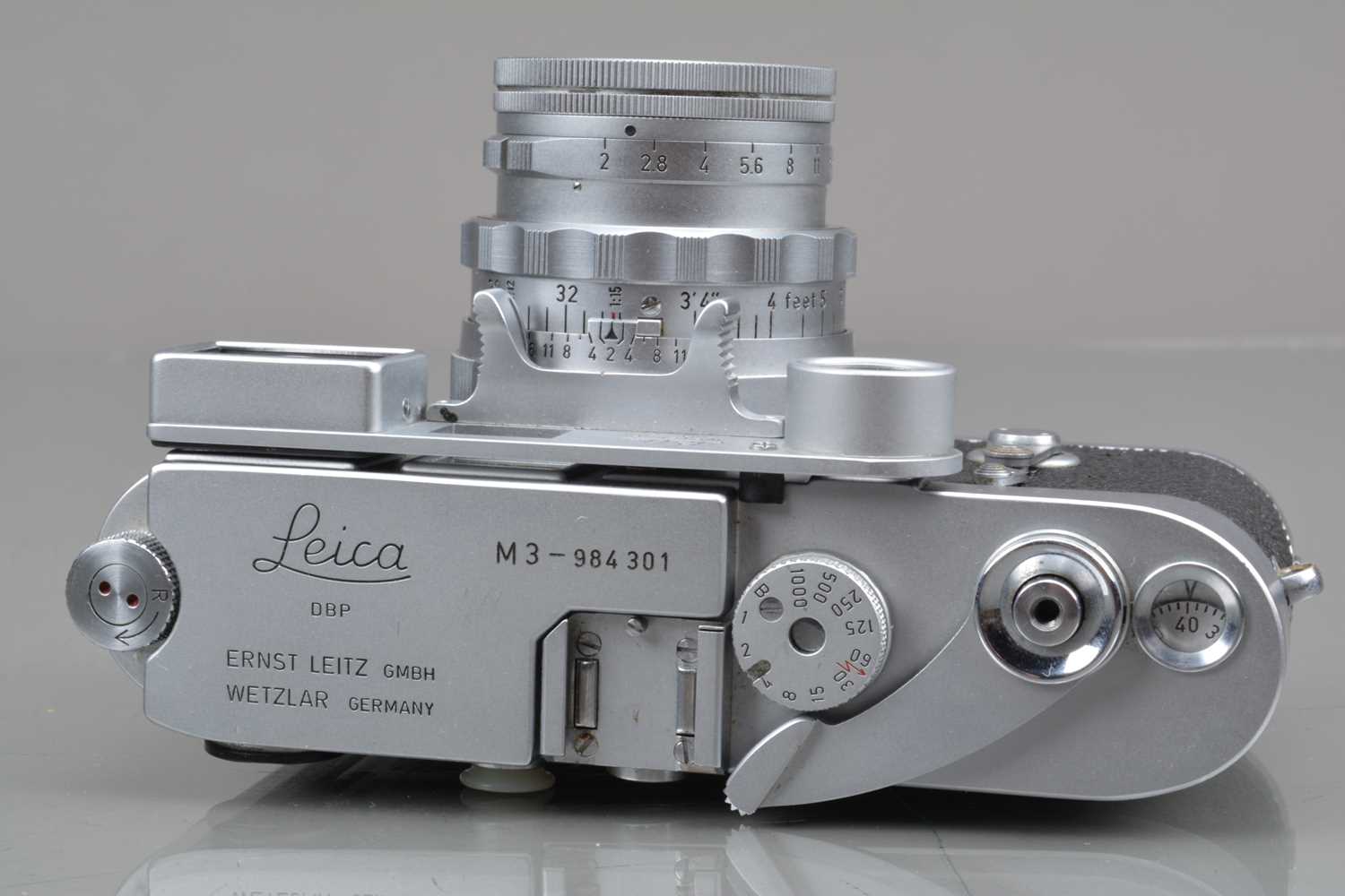 A Leitz Wetzlar Leica M3 Rangefinder Camera, - Image 3 of 4