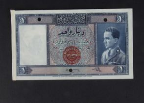 Specimen Bank Note: Government of Iraq specimen 1 Dinar,