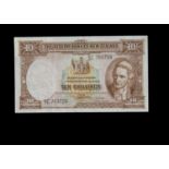 New Zealand 10 Shillings note,