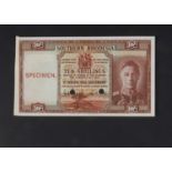 Specimen Bank Note: Southern Rhodesia specimen 10 Shillings,