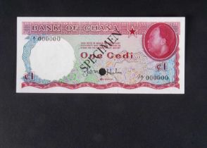 Specimen Bank Note: Bank of Ghana specimen 1 Cedi,