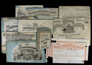 A collection of specimen Debentures and investment certificates,