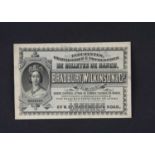 A Bradbury Wilkinson & Co Ltd advertizing banknote,