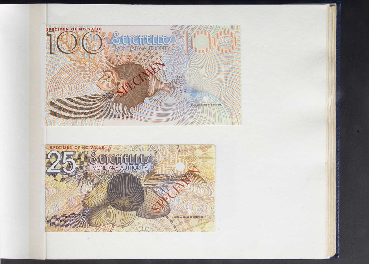 Specimen Bank Note: A Bradbury Wilkinson & Co branded blue leatherette specimen bank note sample al - Image 9 of 19