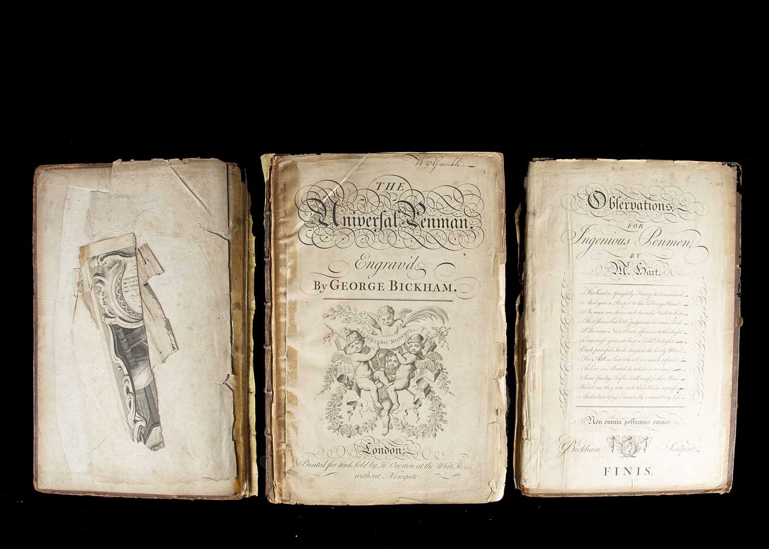 Bound Volume of 'The Universal Penman' by George Bickham 1743,