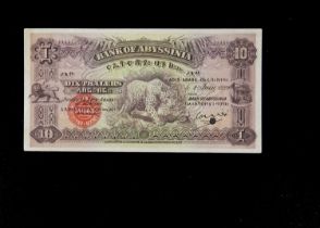 Specimen Bank Note: Abyssinia specimen 10 Thalers,