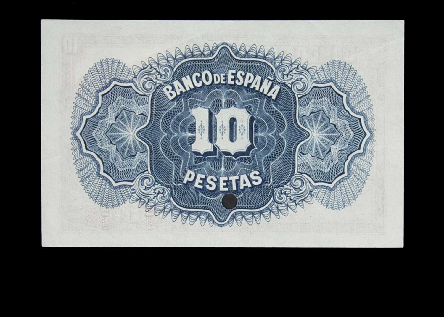 Specimen Bank Note: Spain specimen 10 Pesetas, - Image 2 of 2