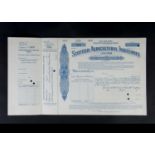 Scottish Agricultural Industries specimen stocks and shares certificate,