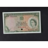 Specimen Bank Note: Bank of Rhodesia and Nyasaland specimen 10 Shillings,