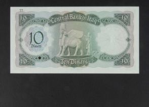 Specimen Bank Note: Central Bank of Iraq specimen 10 Dinars,