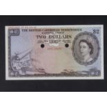 Specimen Bank Note: British Caribbean Territories specimen $2,