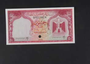 Specimen Bank Note: Central Bank of Egypt specimen 50 Piastres,