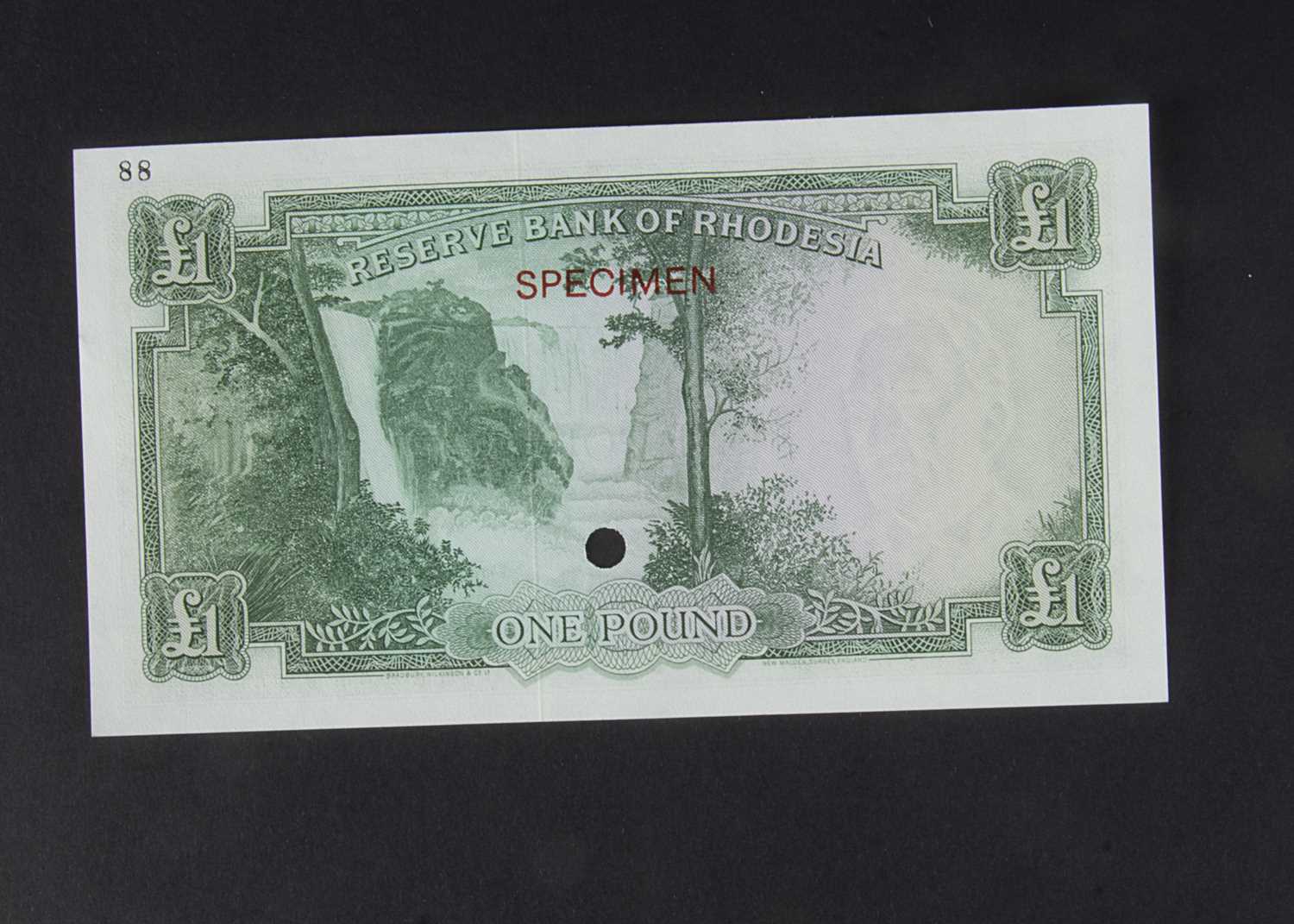 Specimen Bank Note: Reserve Bank of Rhodesia specimen 1 Pound, - Image 2 of 2