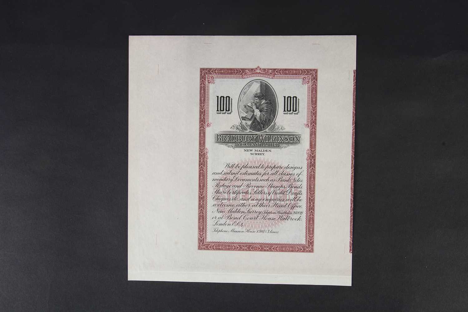 A Bradbury Wilkinson & Co Ltd advertizing banknote, - Image 2 of 2