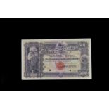 Specimen Bank Note: Ethiopia Bank of Abyssinia specimen 500 Thalers