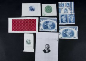 A scrap collection of die and plate prints,