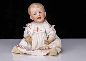 A rare S.F.B.J. 233 crying character baby,