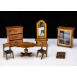 German 19th century grained dolls’ house furniture,