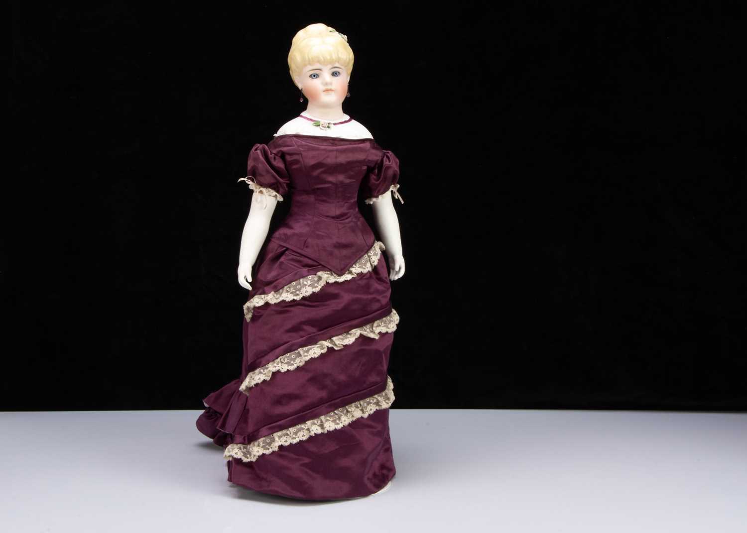 A rare Kling 150 bisque shoulder-head lady doll 1870s,