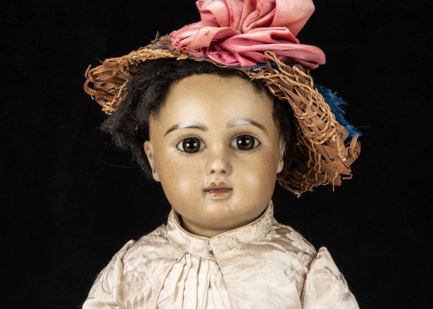A rare brown pressed bisque Jules Steiner figure A bebe No.9, - Image 2 of 2