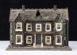 An English or American late 19th century folk art shell house,