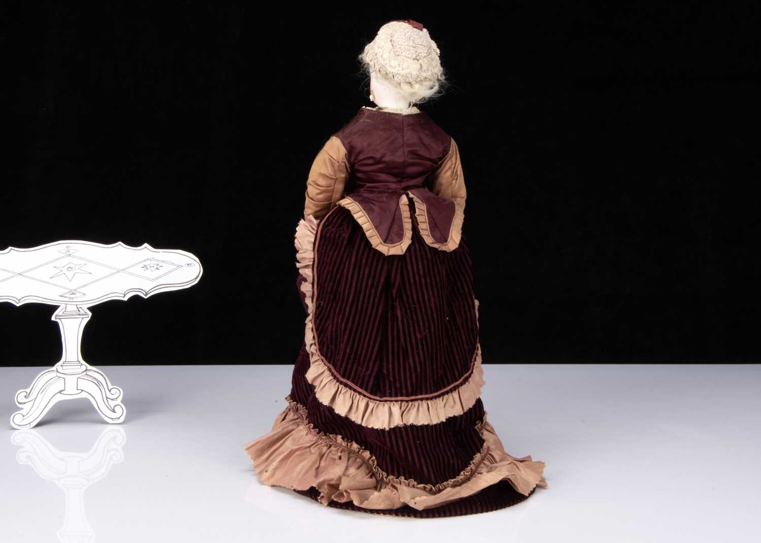 A rare 19th century Simonne fashionable doll with jointed wooden labelled body, - Image 3 of 6