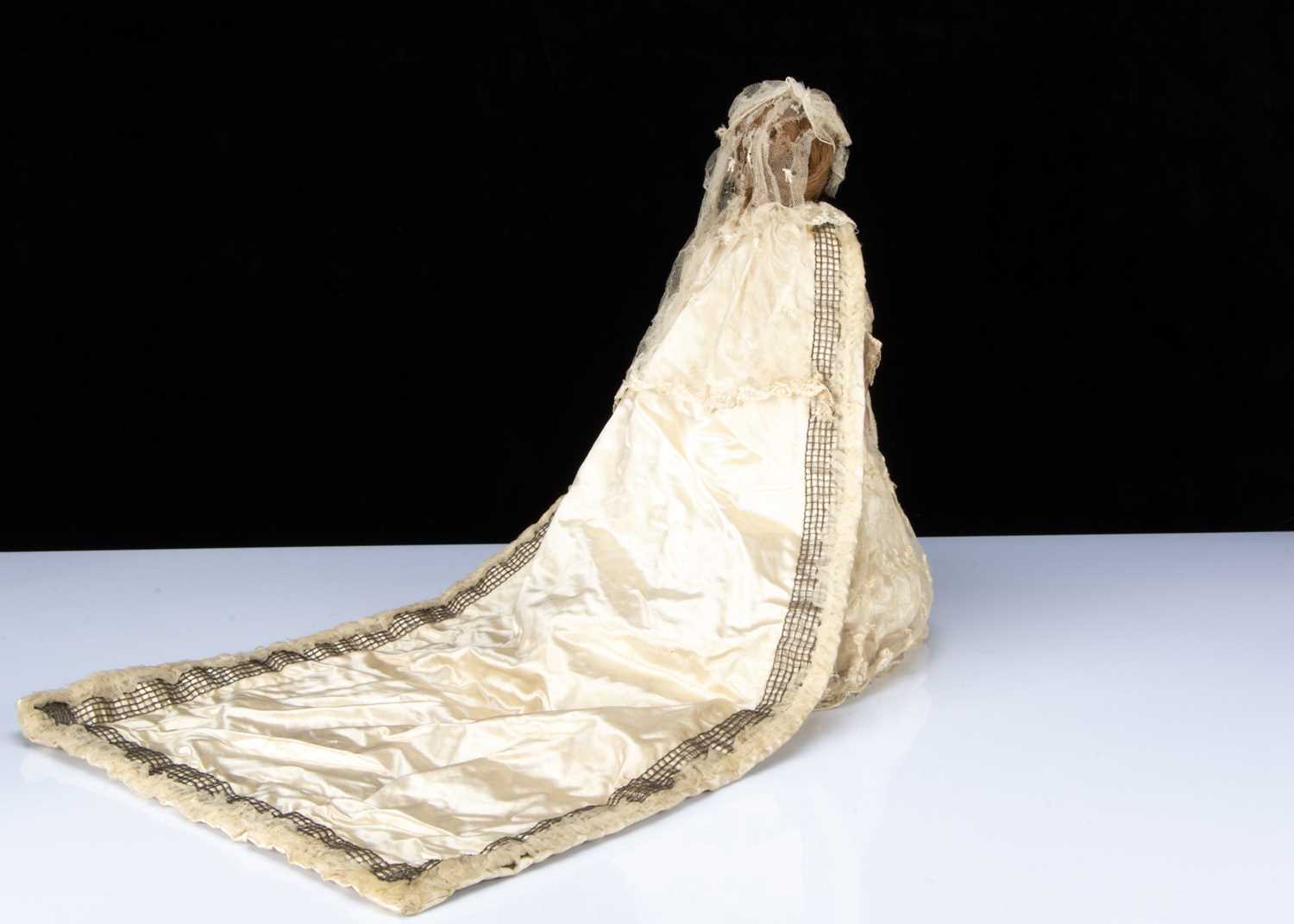 A fine Pierotti poured wax court bride doll, - Image 3 of 4