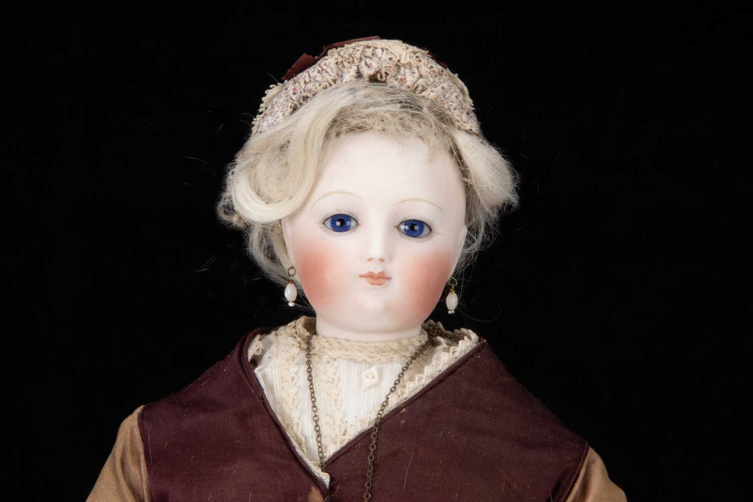 A rare 19th century Simonne fashionable doll with jointed wooden labelled body, - Image 2 of 6