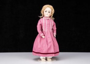 A German bisque 182 swivel shoulder-head doll,