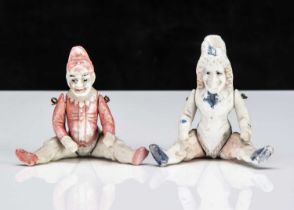 An all-bisque dolls’ house Punch and Judy dolls,