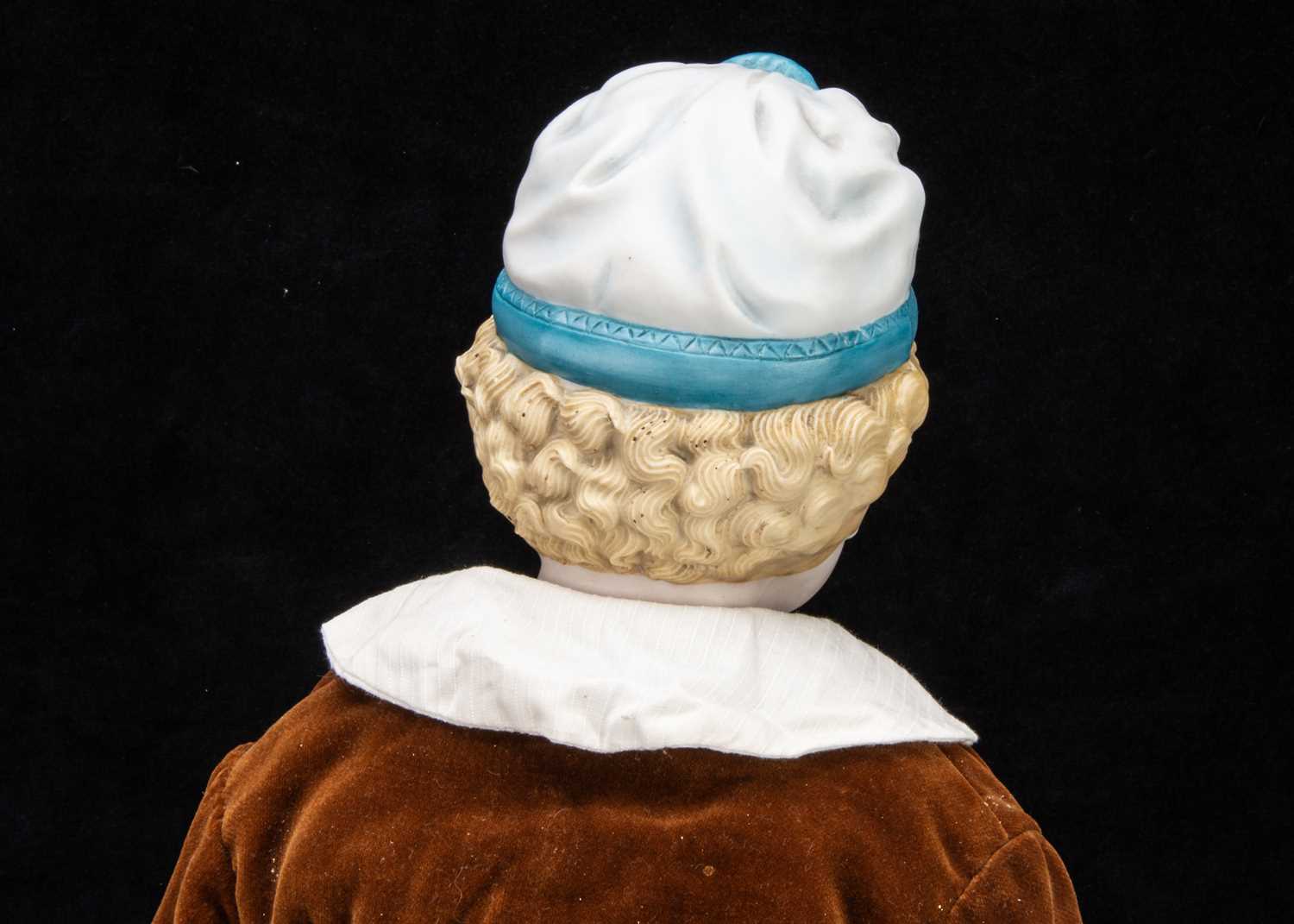 A rare large Alt, Beck & Gottschalck bisque shoulder head boy doll with moulded hat, - Image 2 of 3