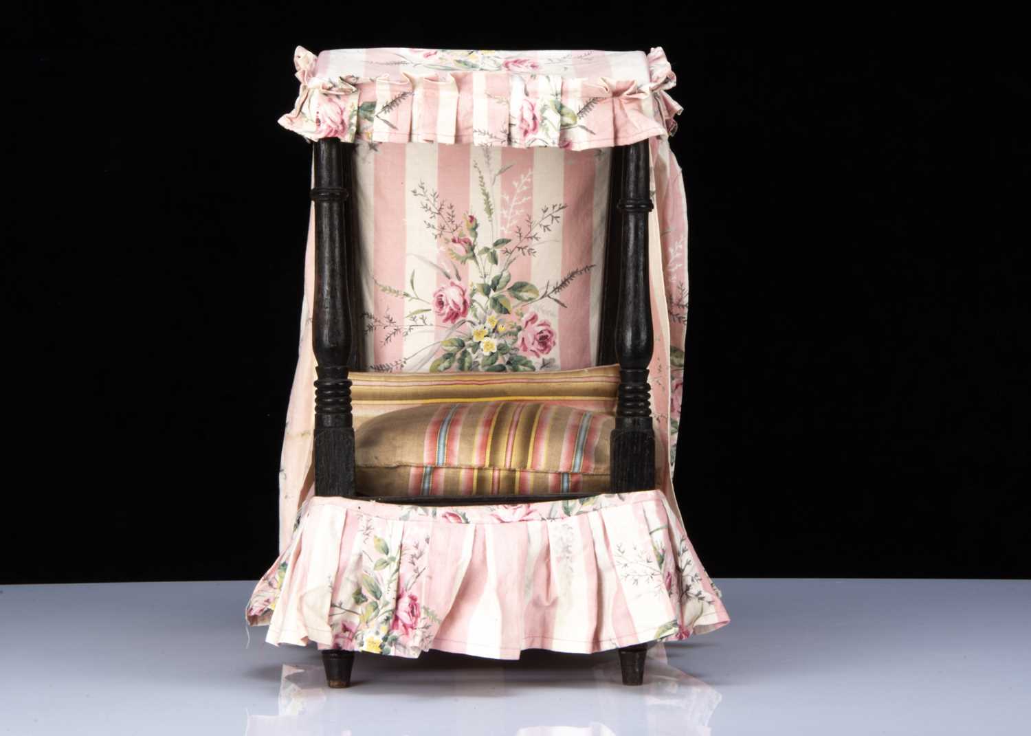 A 19th century English dolls’ tester bed, - Image 2 of 2