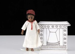A Simon & Halbig for the French market all-bisque Arab boy dolls' house doll,