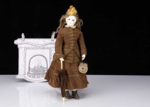 A very rare ‘Lily’ Madame Lavallee-Peronne swivel head fashionable doll with label,