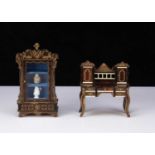 Two Waltershausen-type gilt-transfer dolls’ house furniture,