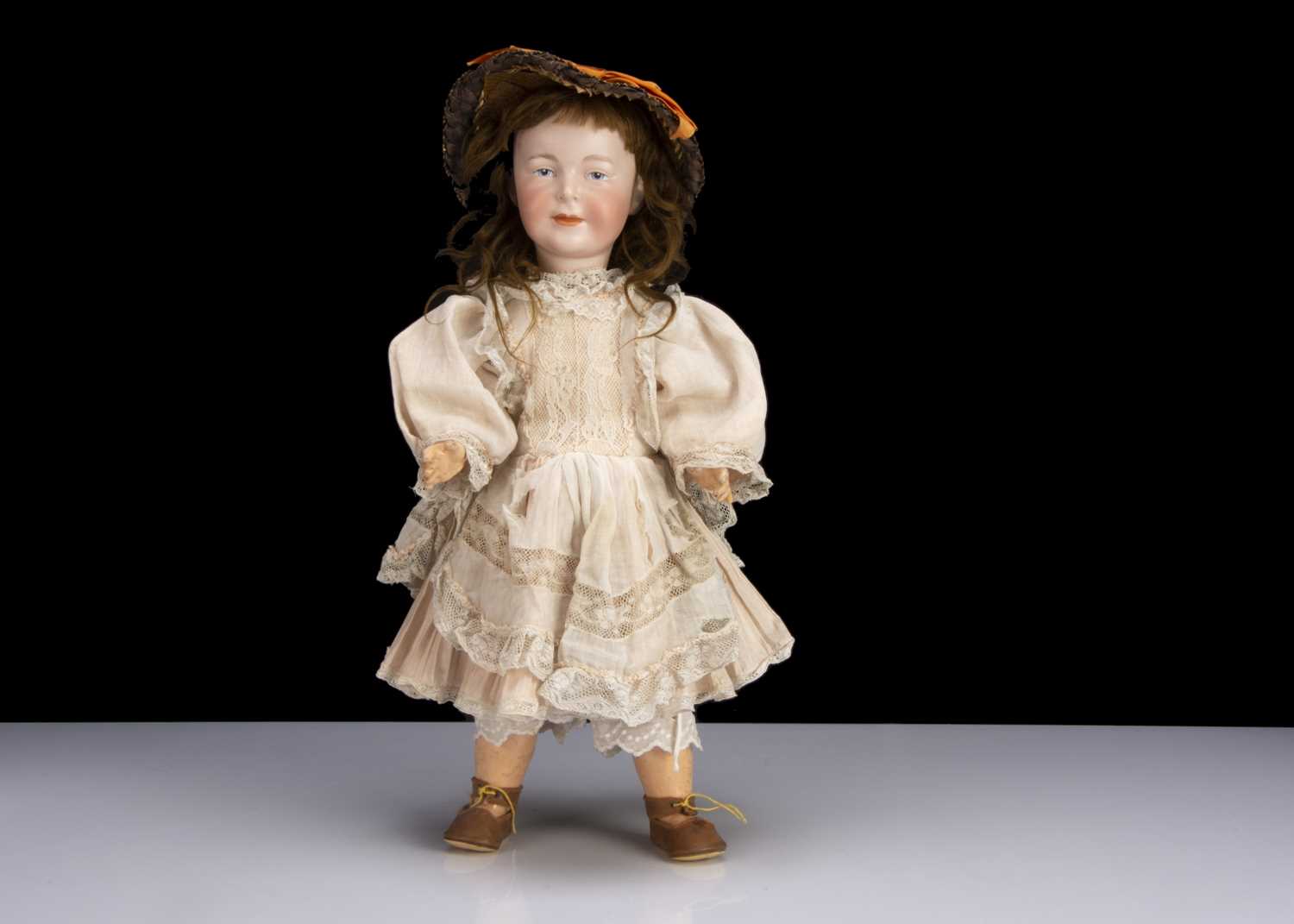 A rare Armand Marseille painted eye character girl doll circa 1910,