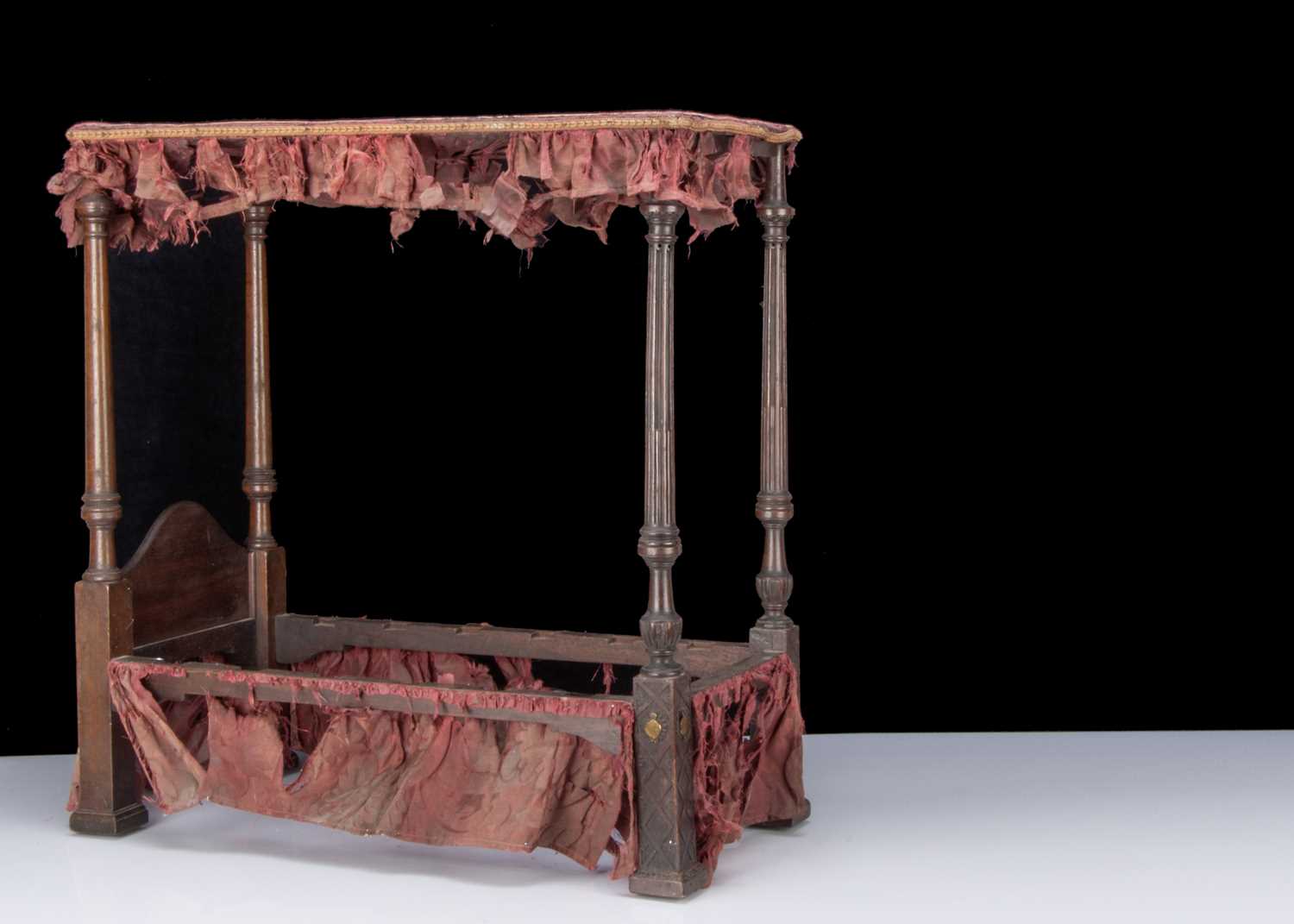 A large 19th century mahogany four poster bed,