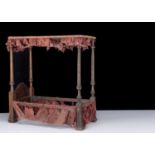 A large 19th century mahogany four poster bed,
