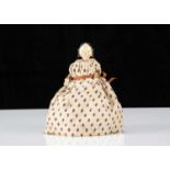 An 19th century Grodnerthal dolls’ house doll with side ringlets,