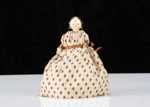 An 19th century Grodnerthal dolls’ house doll with side ringlets,